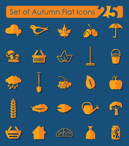 Set of autumn icons — Stock Vector