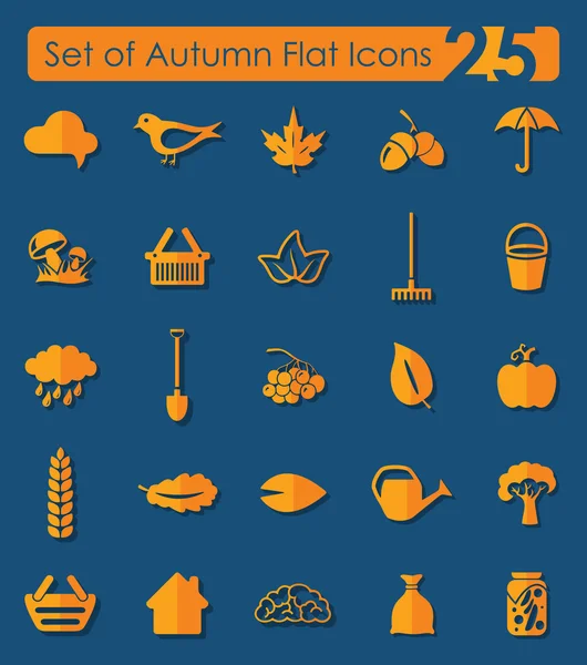 Set van herfst pictogrammen — Stockvector