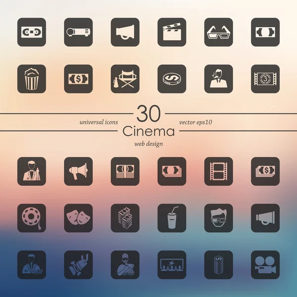 Conjunto de iconos de cine — Vector de stock