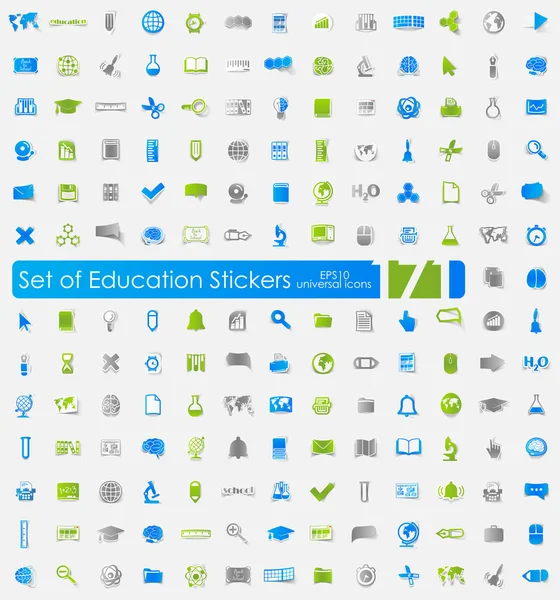 教育贴纸一套 — 图库矢量图片