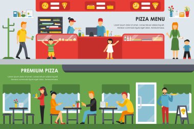 Pizza menü ve sigorta primi Pizza düz kavramı