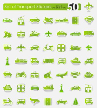 Taşıma çıkartmaları kümesi