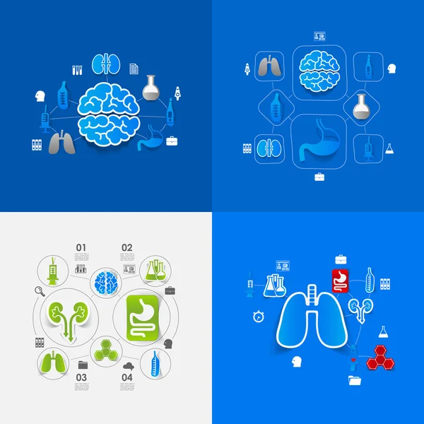 Modèle infographique de médecine — Image vectorielle