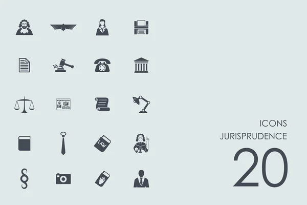 Set of jurisprudence icons — Stock Vector