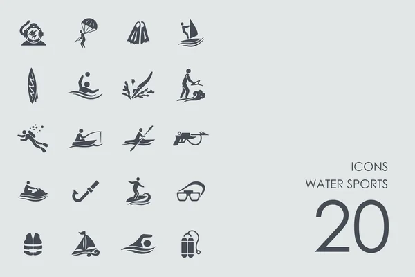 Set of water sports icons — Stock Vector