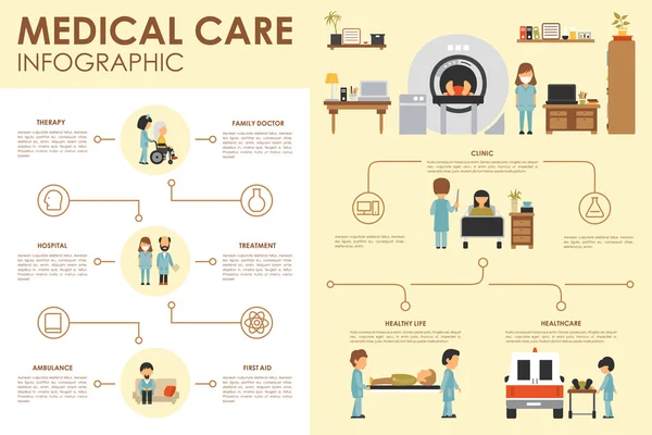 Egészségügyi koncepció infographic — Stock Vector