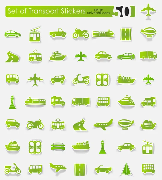 Taşıma çıkartmaları kümesi