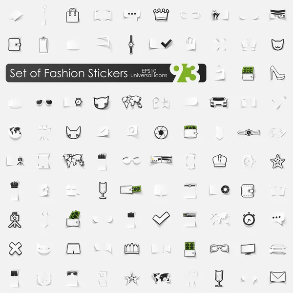 Set de pegatinas de moda — Vector de stock