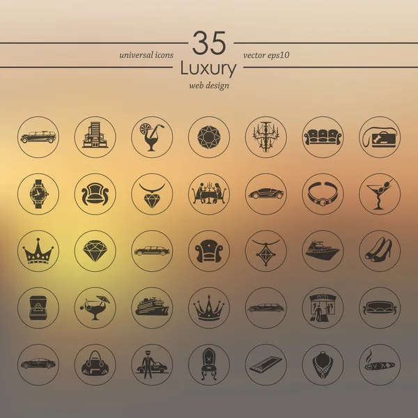 Set of luxury icons — Stock Vector