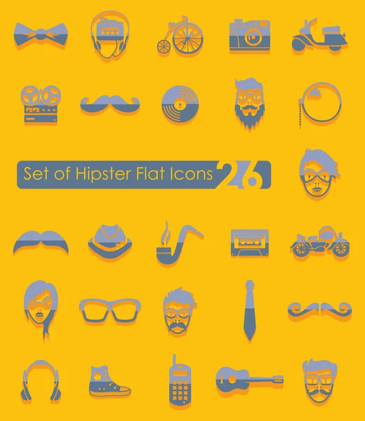 Set of hipster icons — Stock Vector