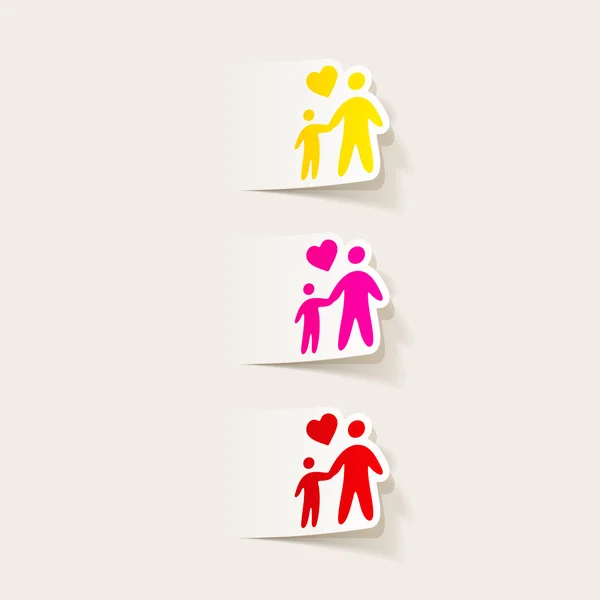 Gelukkig familie pictogram — Stockvector