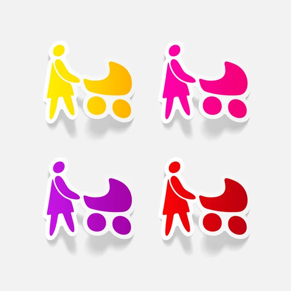 Colorful family icons — Stock Vector