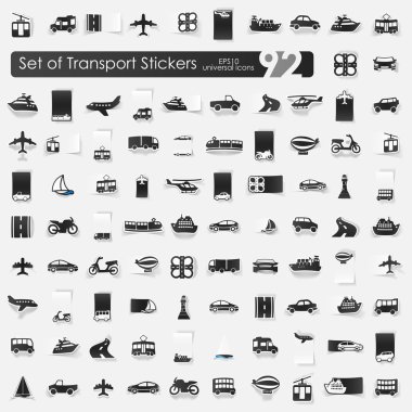 Taşıma çıkartmaları kümesi