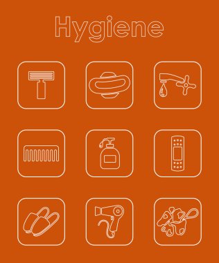 Hijyen basit simgeler kümesi