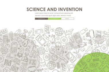 invention Doodle Website Template clipart