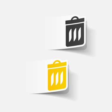 Renkli çöp kutusu simgeleri