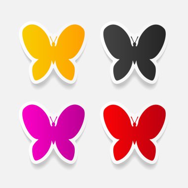 Renkli kelebek simgeler