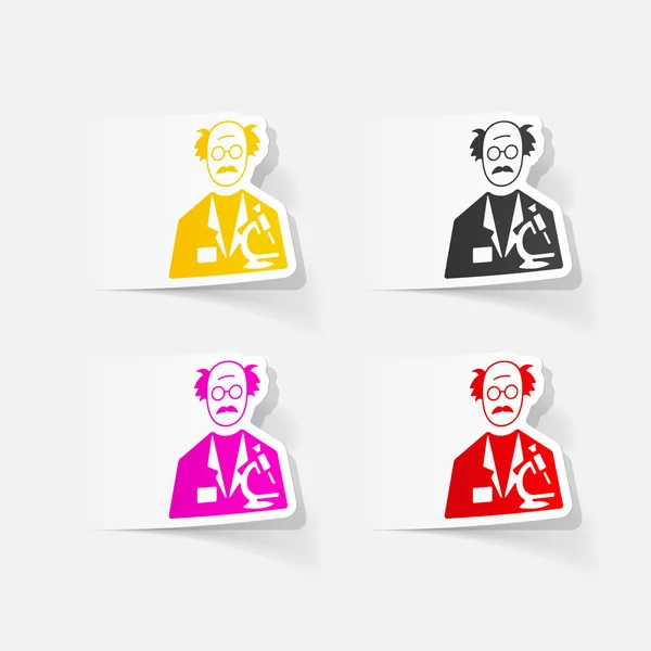 Colorful scientist icons — Stock Vector