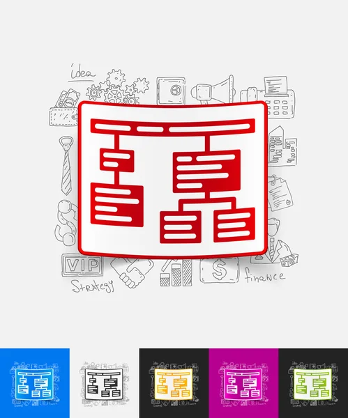 Etiqueta de papel gráfico — Archivo Imágenes Vectoriales