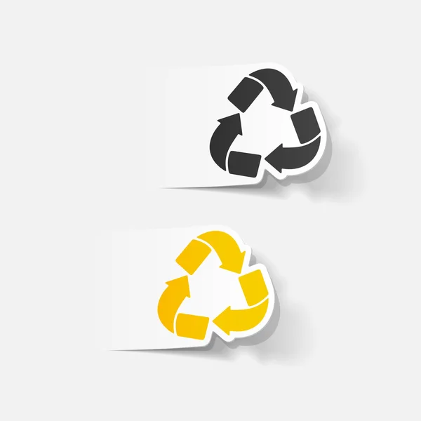 Colorfu reciclar iconos signo — Vector de stock