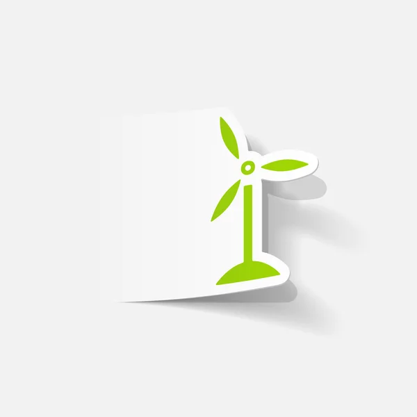 Kleurrijke wind turbine concept pictogram — Stockvector