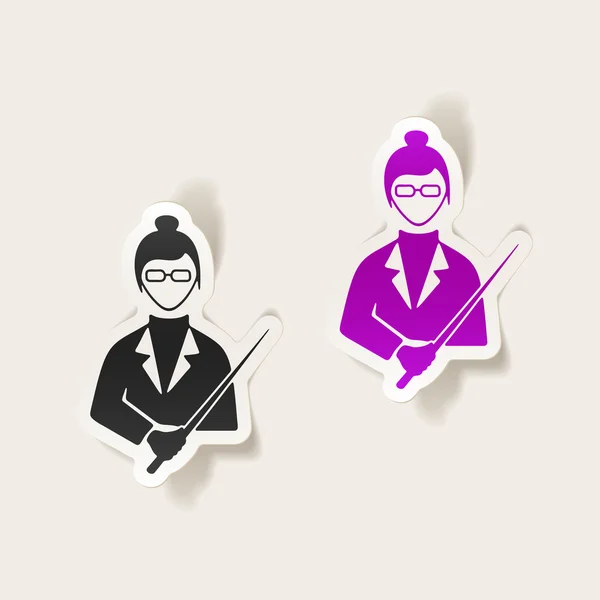 Coloridos iconos del maestro — Vector de stock