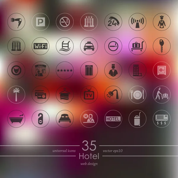 Набор иконок отеля — стоковый вектор