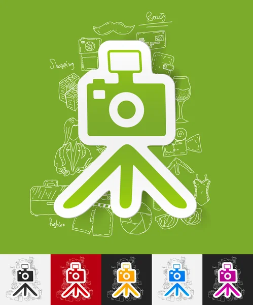 Pegatina de papel fotográfico — Vector de stock