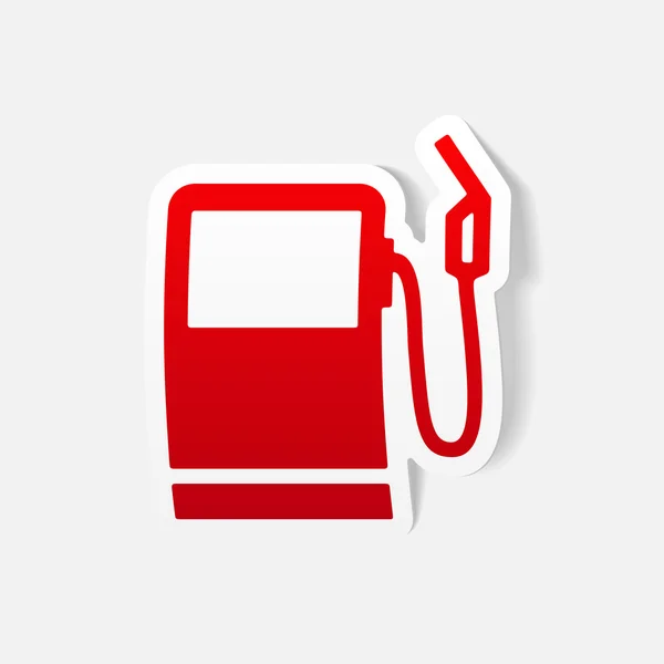 Colorido icono de la gasolinera — Vector de stock