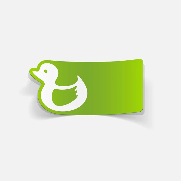 Icône de canard coloré — Image vectorielle