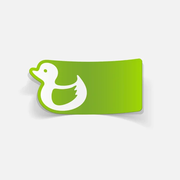 Icono de pato colorido — Vector de stock