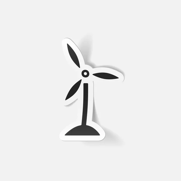 Colorful wind turbine concept icon — Stock Vector