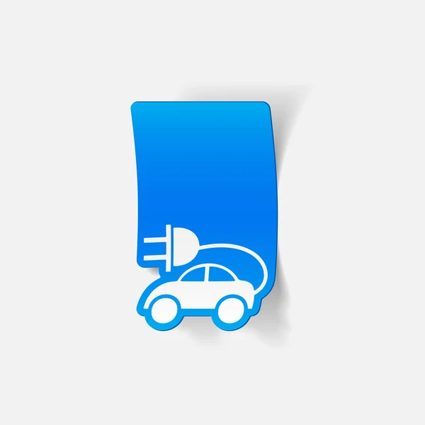 Kleurrijke eco auto pictogram — Stockvector