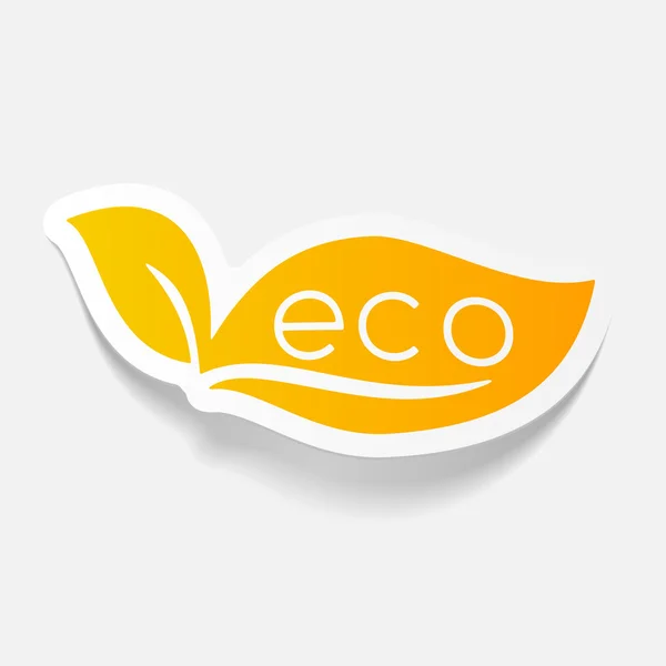 Colorful concept eco sign leaves icon — Stock Vector