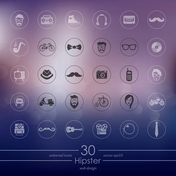 Set van hipster pictogrammen — Stockvector