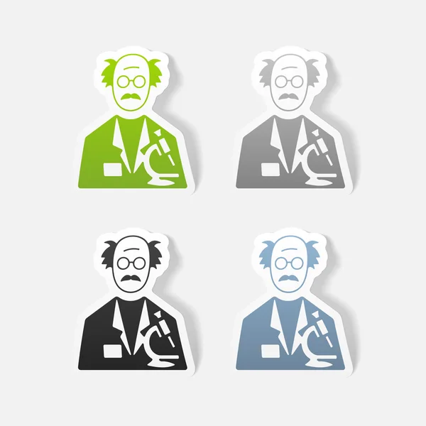 Colorful scientist icons — Stock Vector