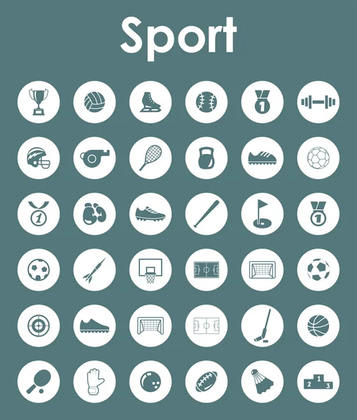 Set of sport simple icons — Stock Vector