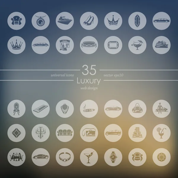 Set of luxury icons — Stock Vector