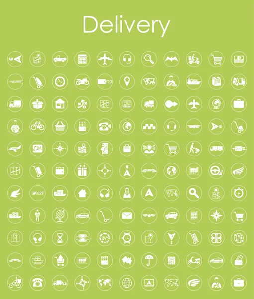 Set of delivery simple icons — Stock Vector