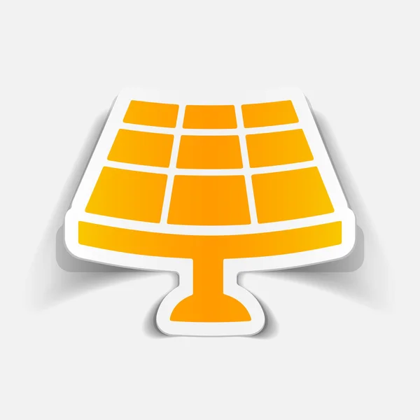 Colorido icono concepto de batería solar — Vector de stock