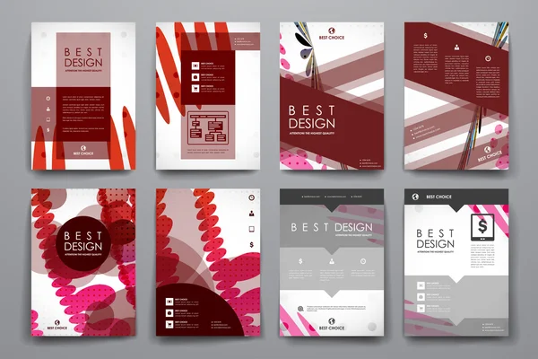 Set of brochure, poster templates — Stock Vector