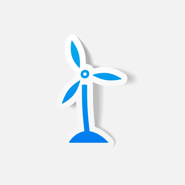Colorful wind turbine concept icon — Stock Vector