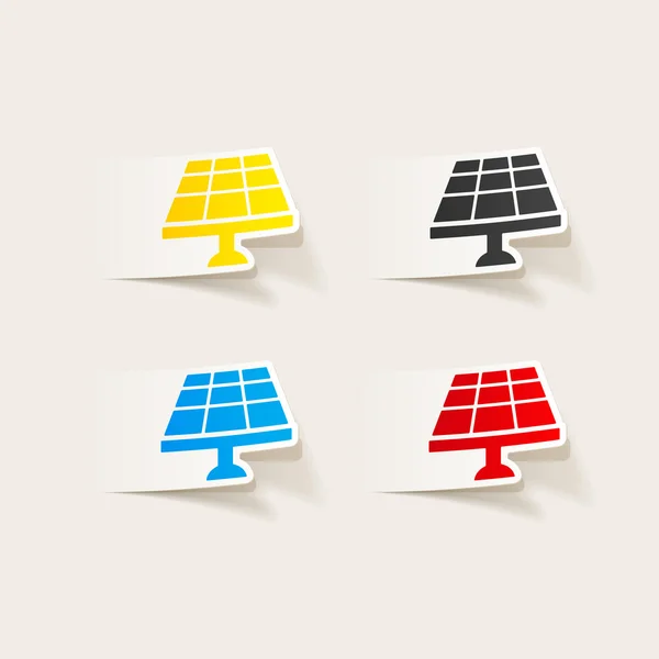 Colorful solar battery concept icons — Stock Vector