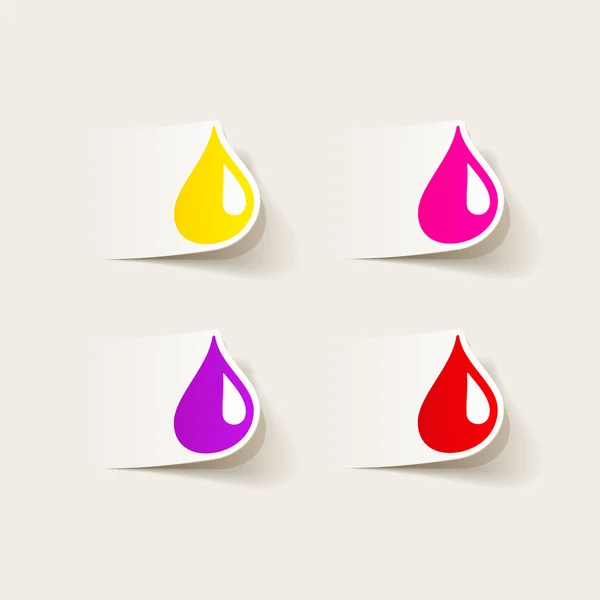 Coloridos iconos de gota — Archivo Imágenes Vectoriales