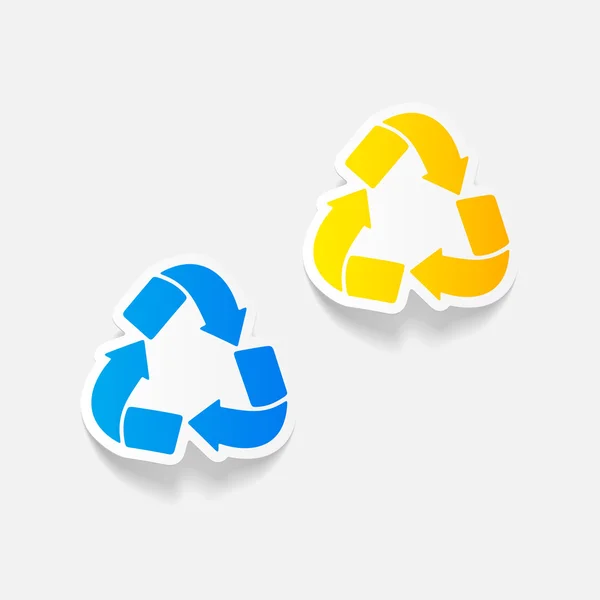 Ícones de sinal de reciclagem Colorfu — Vetor de Stock