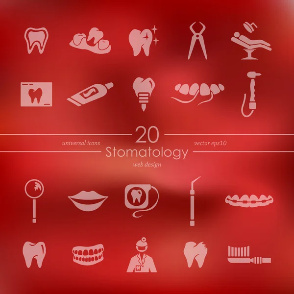 Set of stomatology icons — Stock Vector