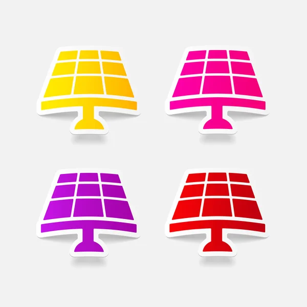 Красочные иконки солнечной батареи — стоковый вектор