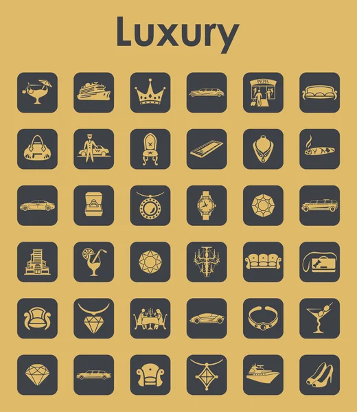 Set of luxury simple icons — Stock Vector