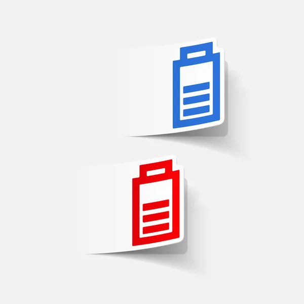 Charge colorée les icônes de la batterie — Image vectorielle