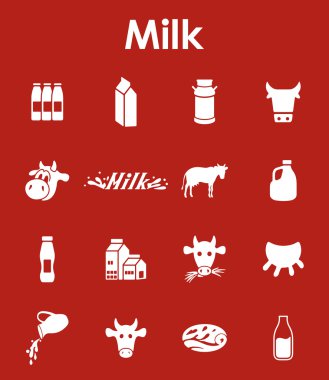 Süt basit simgeler kümesi